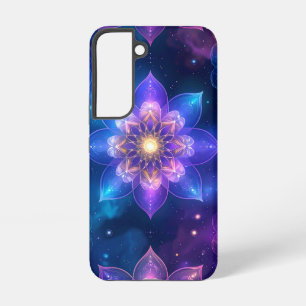 Para Samsung Galaxy S22 Funda de teléfono Glow Flor de Loto Cósmica Etérea