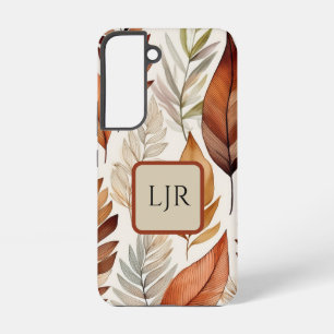Para Samsung Galaxy S22 Funda de teléfono marrón y salvia terrosa botánica