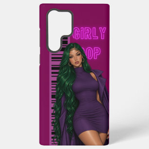 Para Samsung Galaxy S22 Ultra Funda de teléfono morada de moda femenina pop