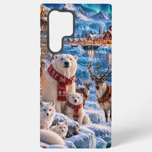 Para Samsung Galaxy S22 Ultra Funda de teléfono navideña del Ártico del Polo Nor