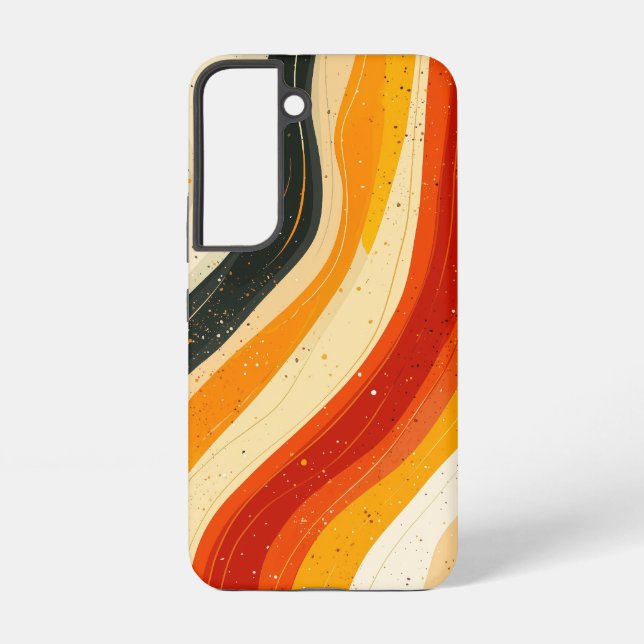 Para Samsung Galaxy Funda de teléfono Orange Wave Rush (Reverso )