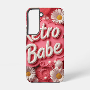 Para Samsung Galaxy S22 Funda de teléfono Retro Babe Floral (Rojo)