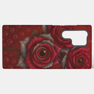 Para Samsung Galaxy S22 Ultra Funda de teléfono rosa roja