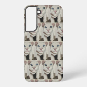 Para Samsung Galaxy S22+ Funda de teléfono White Cub
