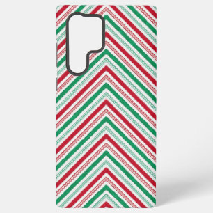 Para Samsung Galaxy S22 Ultra Funda móvil de rayas de caramelo de menta grande f