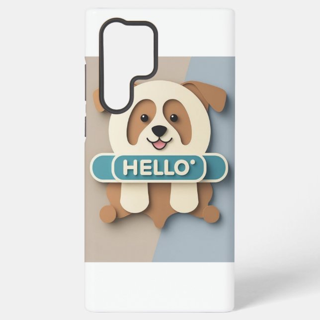 Para Samsung Galaxy Funda móvil "Hello" de Cupy Puppy (Reverso )