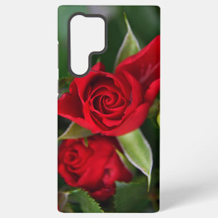 Para Samsung Galaxy S22 Ultra galaxia rosa roja linda s22ultra funda