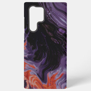 Para Samsung Galaxy S22 Ultra Patrón púrpura de corte compatible con el Funda Sa