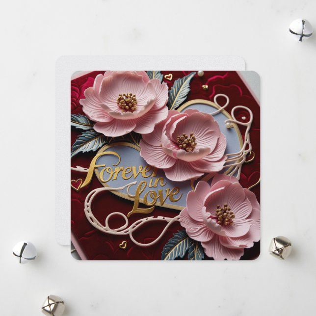 Para siempre con amor tarjetas de San Valentín (Anverso/Reverso In Situ)