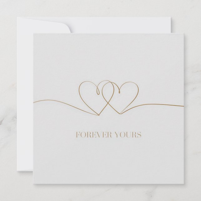 Para siempre: diseño de corazones entrelazados (Anverso)