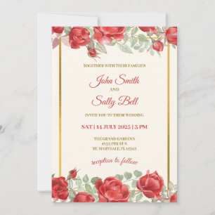 Para siempre en flor: una invitación a una boda ro