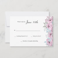 Para siempre en las tarjetas de RSVP del amor