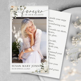 Para siempre en nuestra tarjeta de oración conmemo