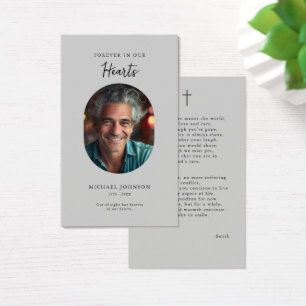 Para siempre en nuestra tarjeta de oración funerar