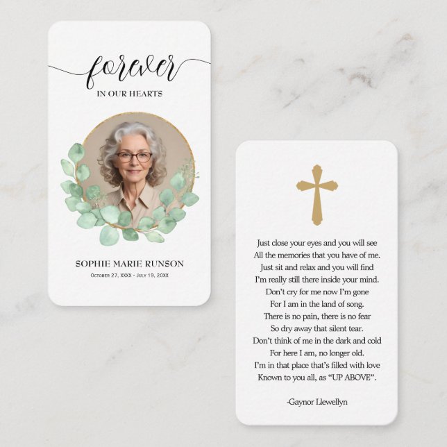 Para siempre en nuestra tarjeta de oraciones de Eu (Anverso / Reverso)
