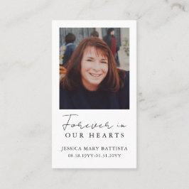 Para siempre en nuestra tarjeta de oraciones funer