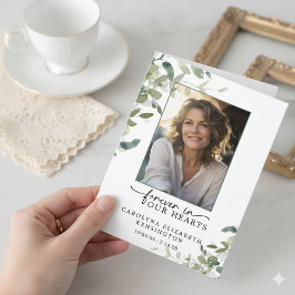 Para siempre en nuestra tarjeta de oraciones funer