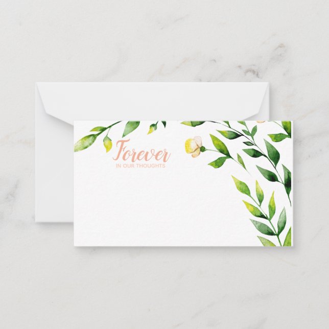 Para siempre en nuestra tarjeta florista Thoughts (Anverso)