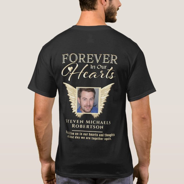 Para siempre en nuestro corazón foto camiseta conm (Reverso)
