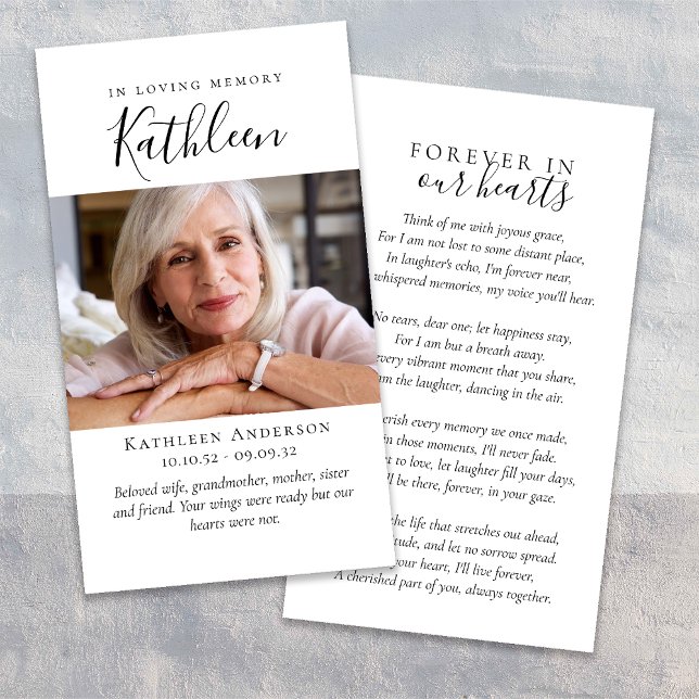 Para siempre en nuestro corazón guión tarjeta de o (Subido por el creador)