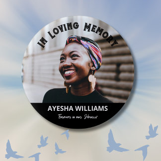 Para siempre en nuestros corazones botón de recuer