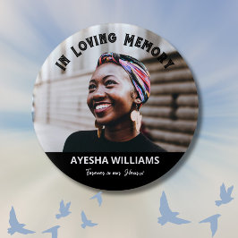 Para siempre en nuestros corazones botón de recuer