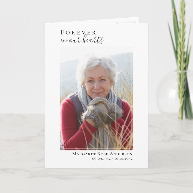 Para siempre en nuestros corazones foto tarjeta co (Anverso)