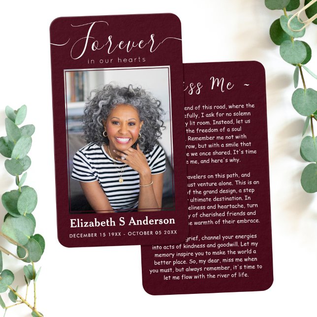 Para siempre en nuestros corazones foto tarjeta de (Subido por el creador)