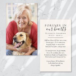 Para siempre en nuestros corazones foto tarjeta de