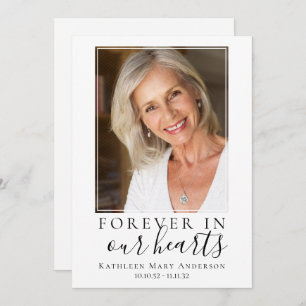 Para siempre en nuestros corazones foto tarjeta de