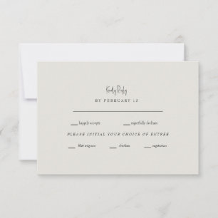 Para siempre fiel matrimonio crema RSVP