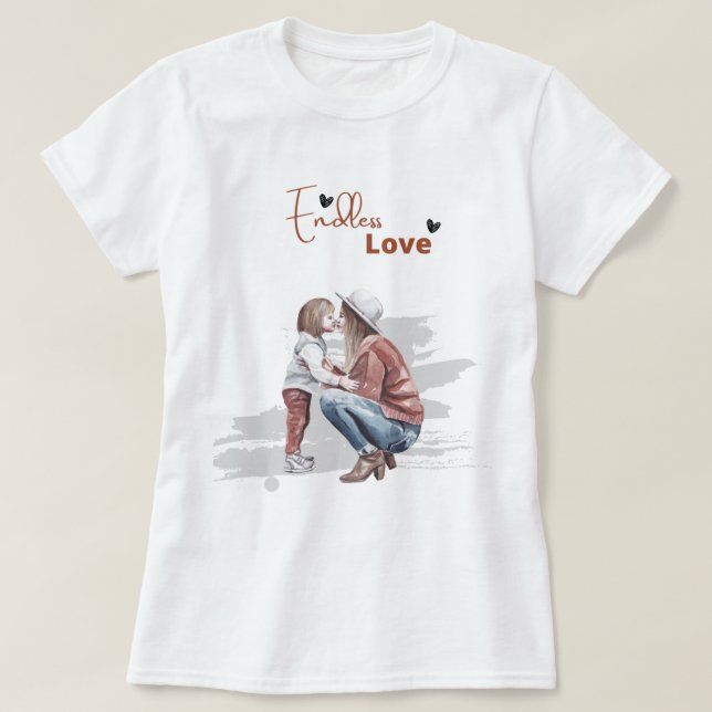 "Para siempre, mi niña: Camiseta de amor de madre (Diseño del anverso)