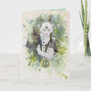 Para siempre tarjeta de felicitación de la paz