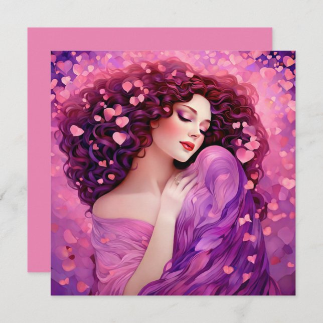 "Para siempre" Tarjeta de Galentine (Anverso / Reverso)