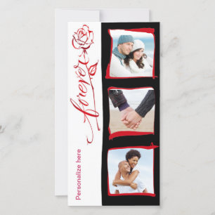 Para siempre tarjeta de la foto del aniversario de