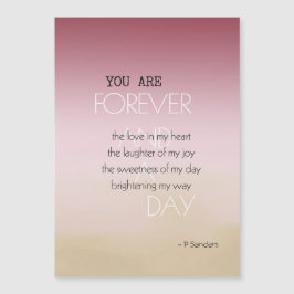 Para siempre y un día poema Crema rosa Ombre