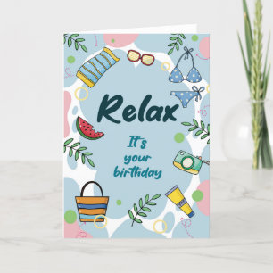 Para su tarjeta de cumpleaños moderna y relajada