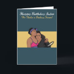 Para tarjeta de cumpleaños de Sister Williams Bada<br><div class="desc">Tarjeta de cumpleaños Williams de la cultura pop moderna. Perfecto para una mujer. Diseño exclusivo para la marca Green Elephant Cards.</div>