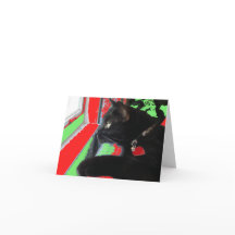 Para tarjeta de Navidad de Santa que espera