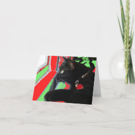 Para tarjeta de Navidad de Santa que espera