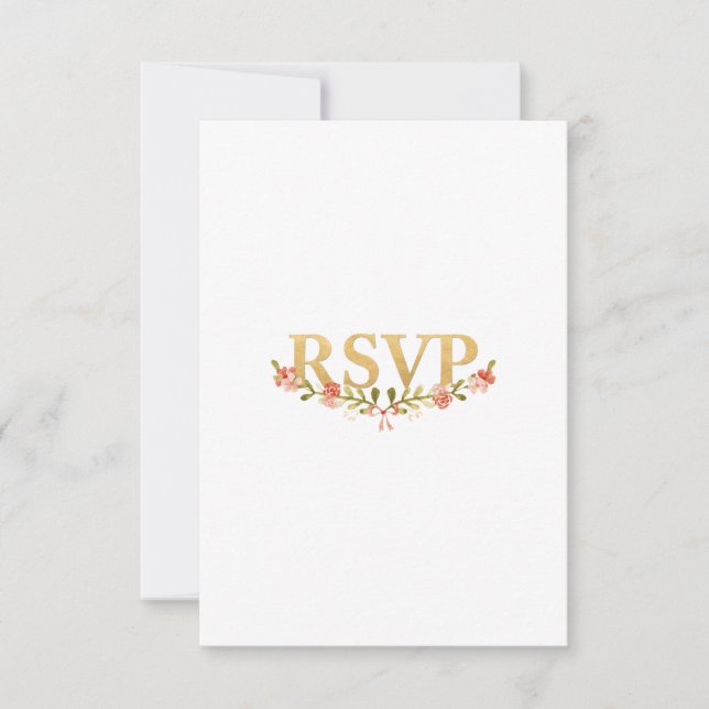 Para tener y mantener la tarjeta RSVP de boda flor (Anverso)