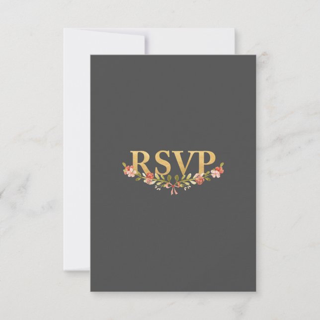 Para tener y sostener tarjeta floral DK de RSVP (Anverso)