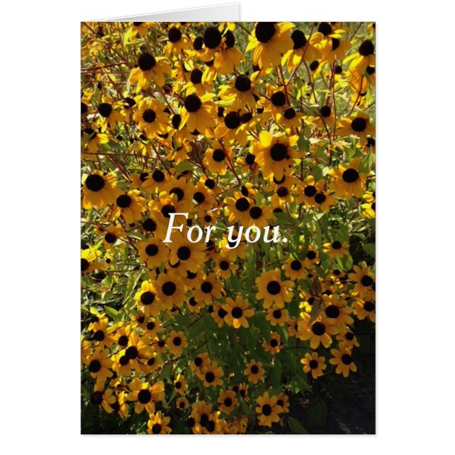 Para ti, Susan Black Eyed Flowers Tarjetas de feli (Frente)