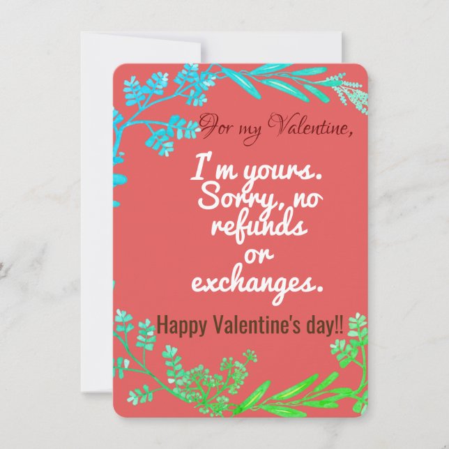 Para tu tarjeta del día de San Valentín (Anverso)