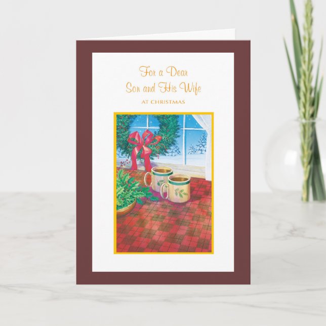 Para un estimado hijo y su esposa en el navidad (Anverso)