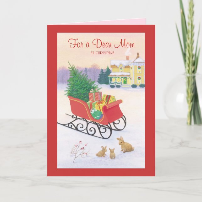 Para una estimada mamá en el navidad (Anverso)