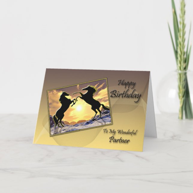Para una pareja, una tarjeta de cumpleaños con cab (Anverso)