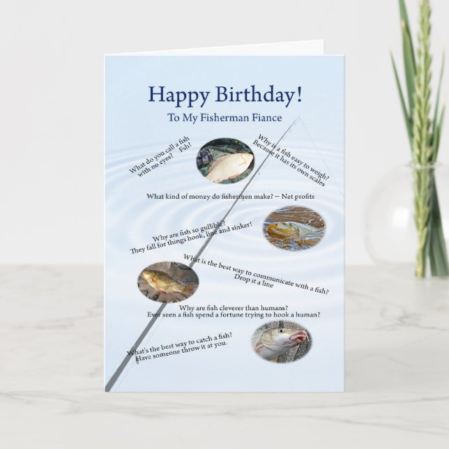 Para una prometida, tarjeta de cumpleaños de chist (Anverso)