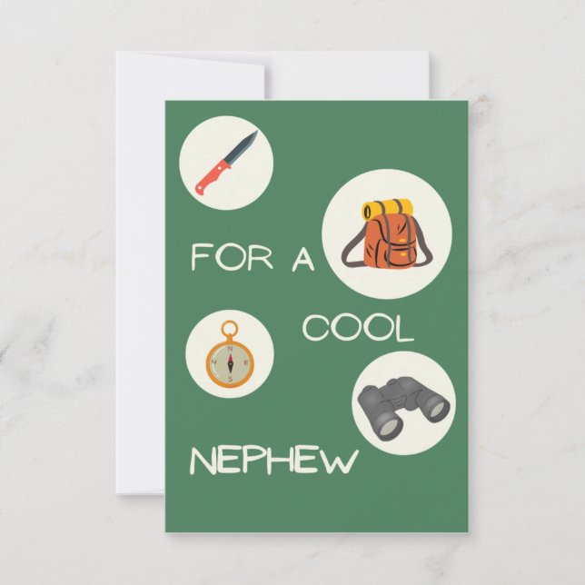 Para una tarjeta de cumpleaños de sobrino de Guay  (Anverso)