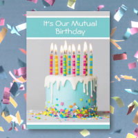 Para una tarjeta de felicitación mutua de cumpleañ